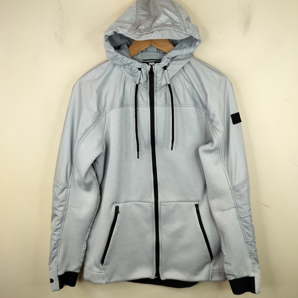 Under Armour Swacket Jacket Mens Medium Hybrid Full Zip Athletic Gray